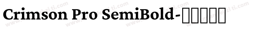 Crimson Pro SemiBold字体转换
